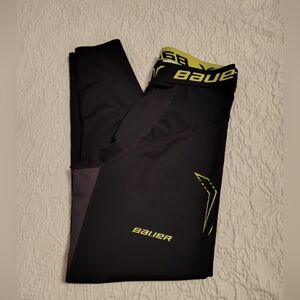 Bauer Black and Yellow Compression Fit Pants